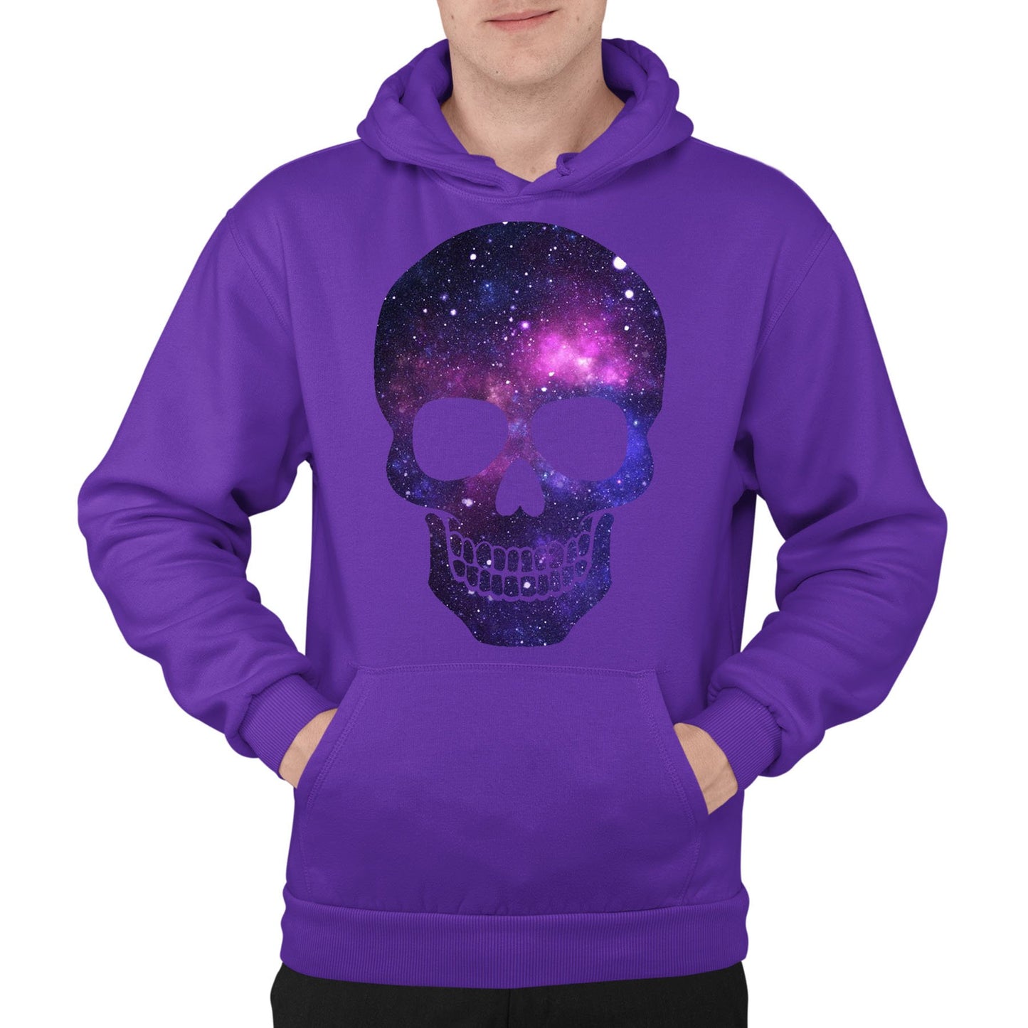 Galaxy Skull Mens Pullover Hoodie