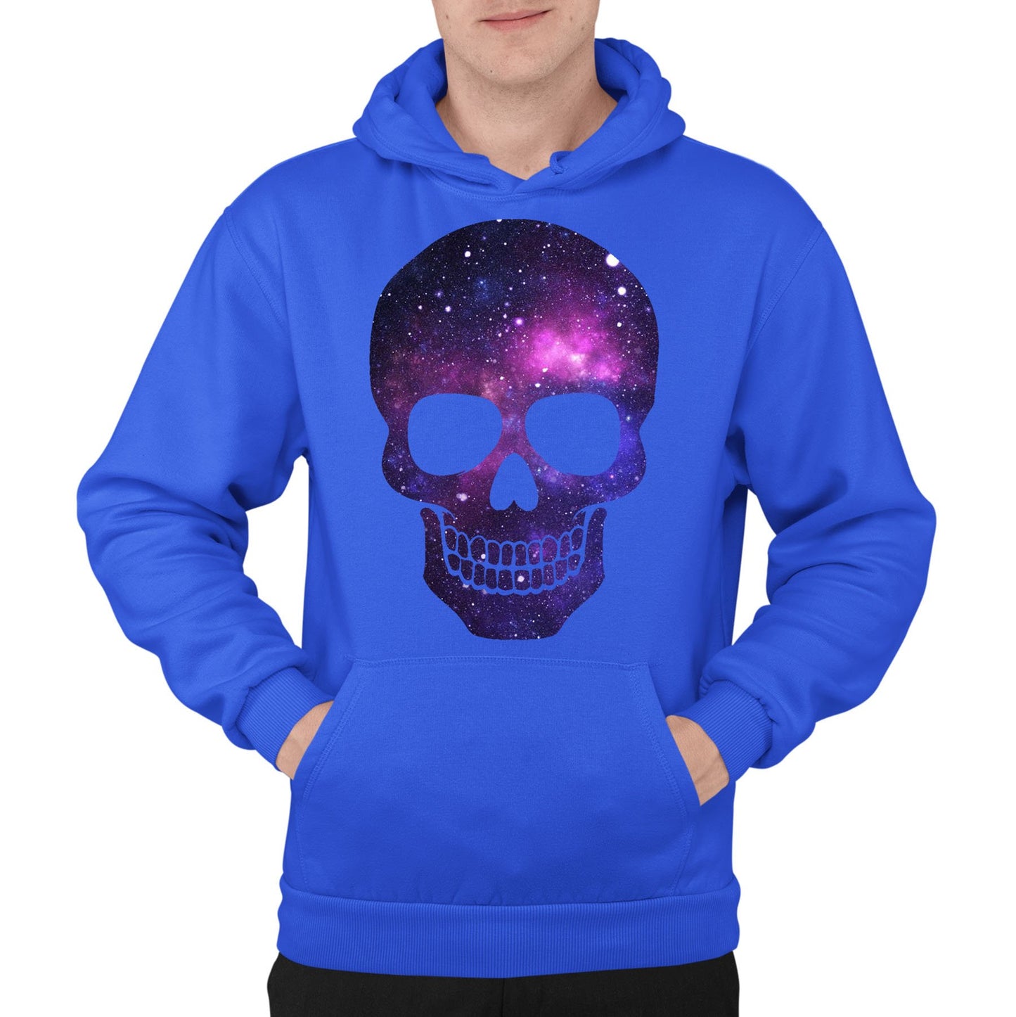 Galaxy Skull Mens Pullover Hoodie