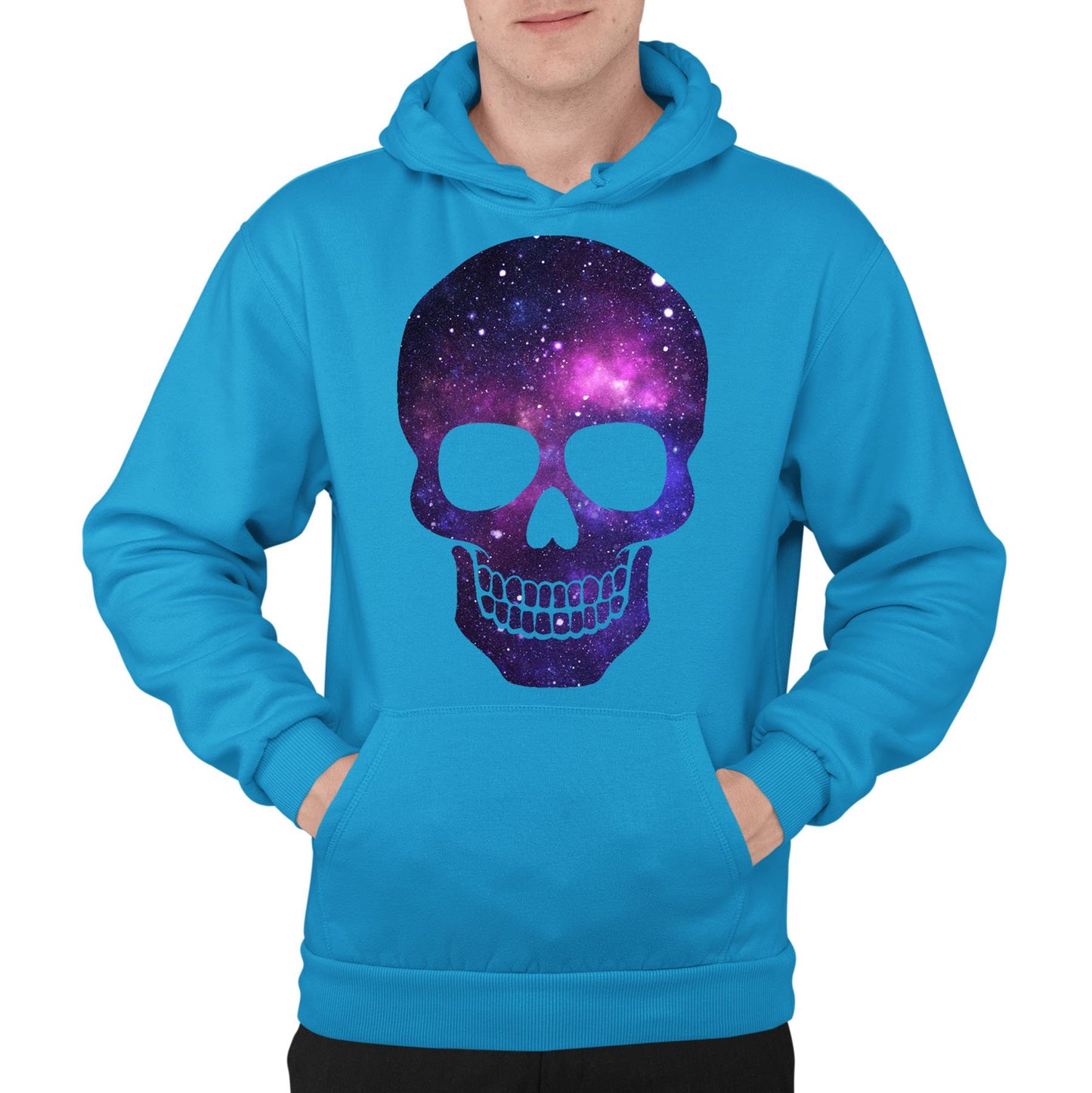 Galaxy Skull Mens Pullover Hoodie