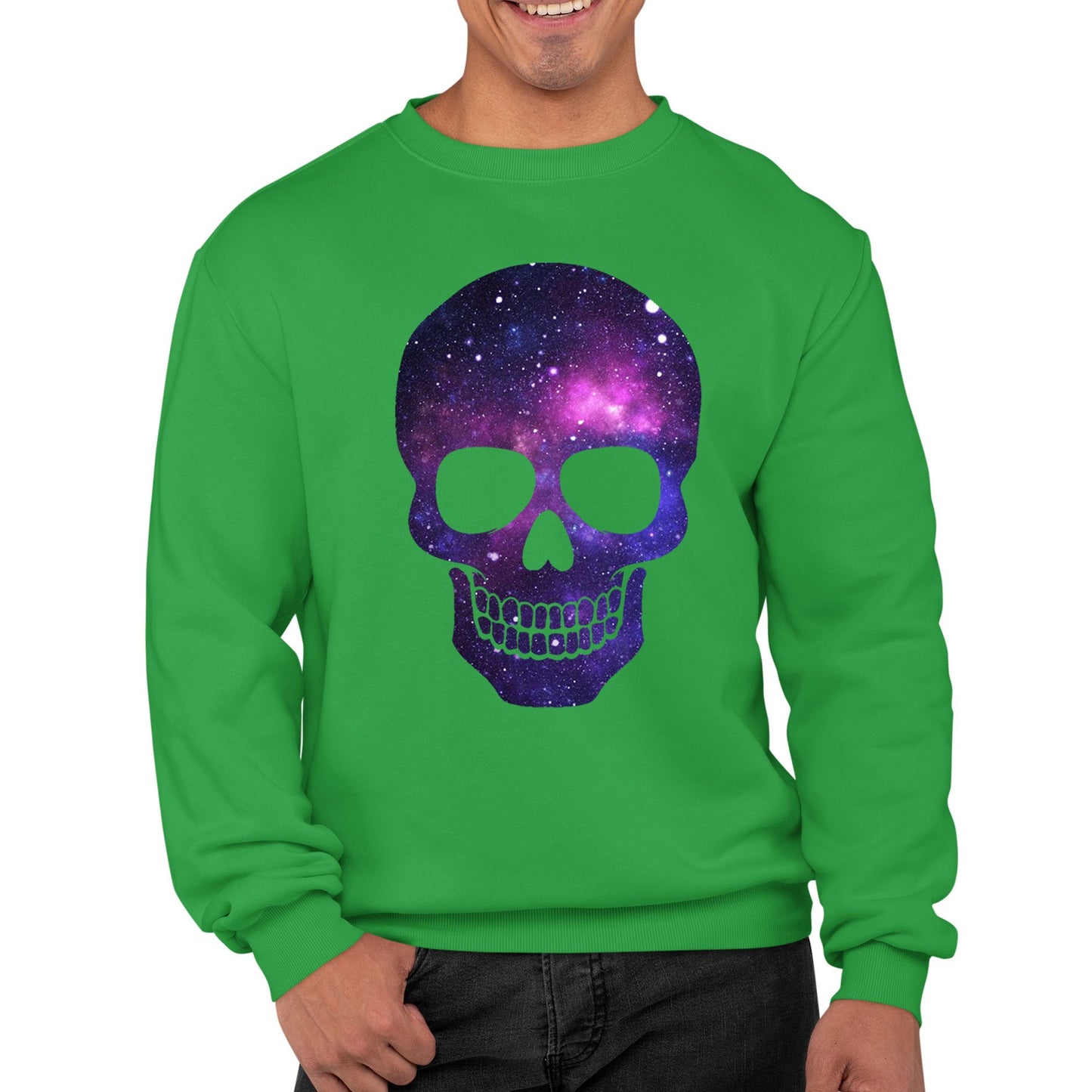 Galaxy Skull Mens Sweatshirt