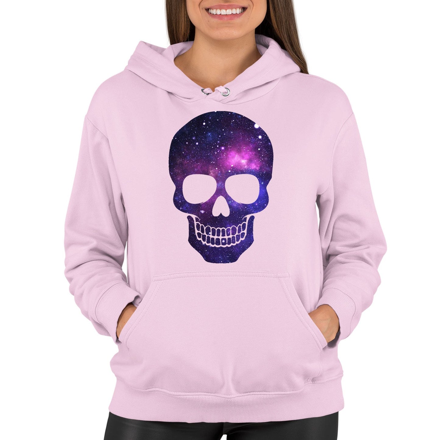 Galaxy Skull Womens Pullover Hoodie