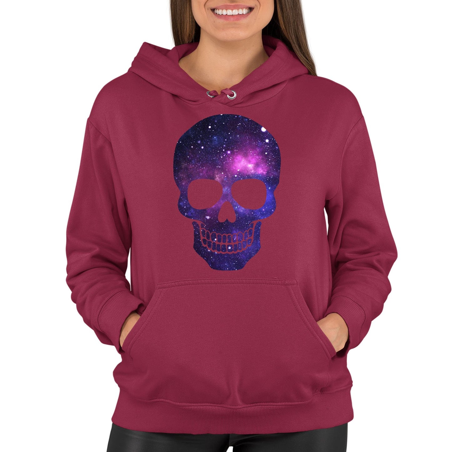 Galaxy Skull Womens Pullover Hoodie