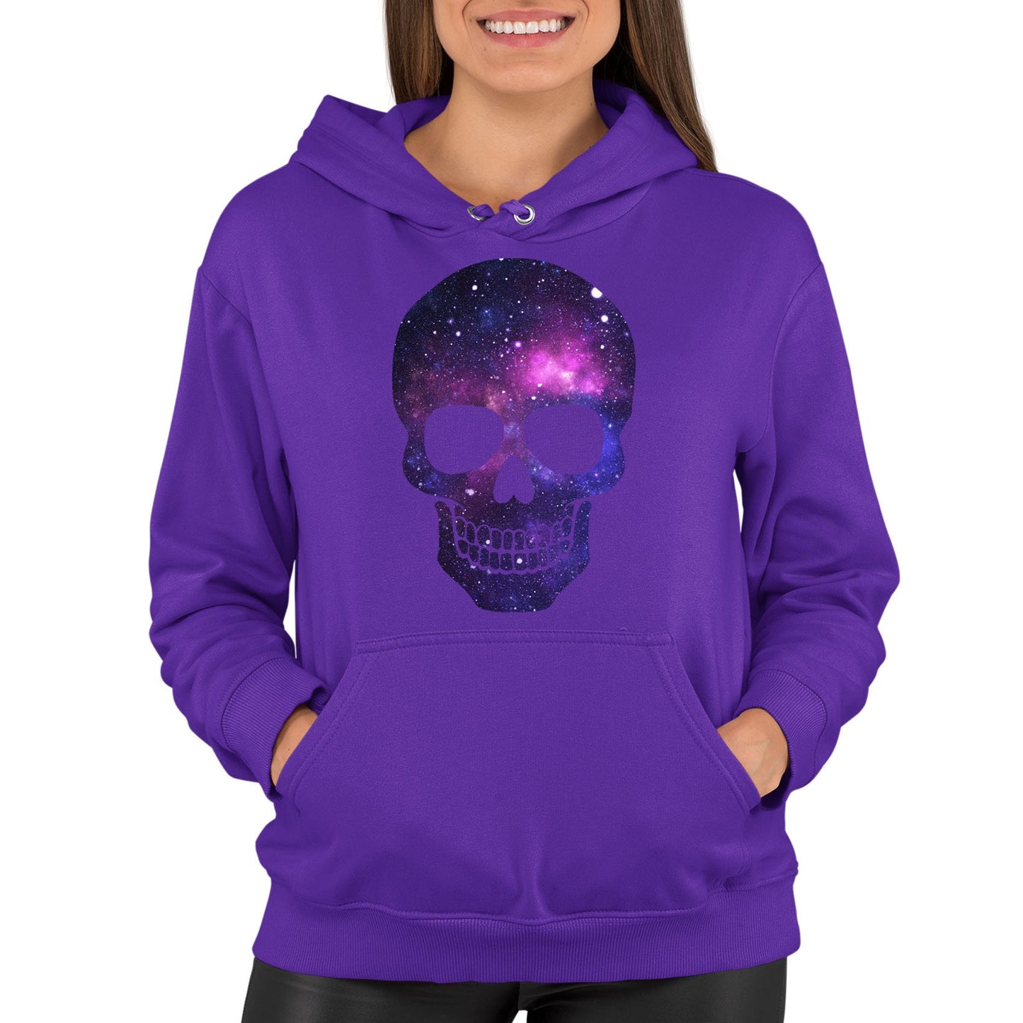 Galaxy Skull Womens Pullover Hoodie