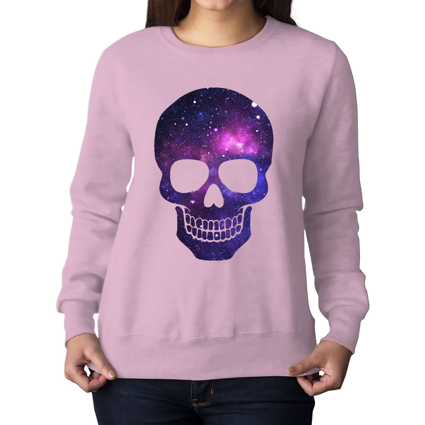 Galaxy Skull Womens Sweatshirt