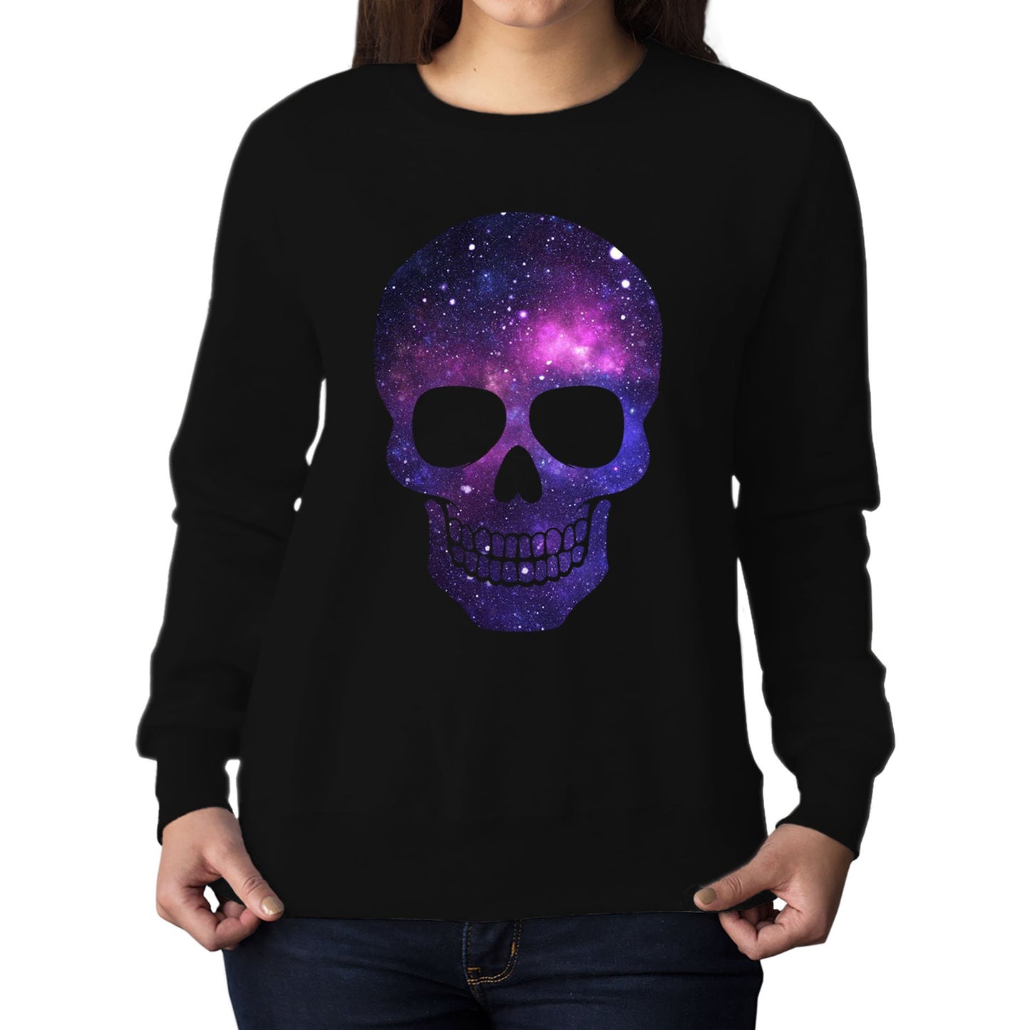 Galaxy Skull Womens Sweatshirt