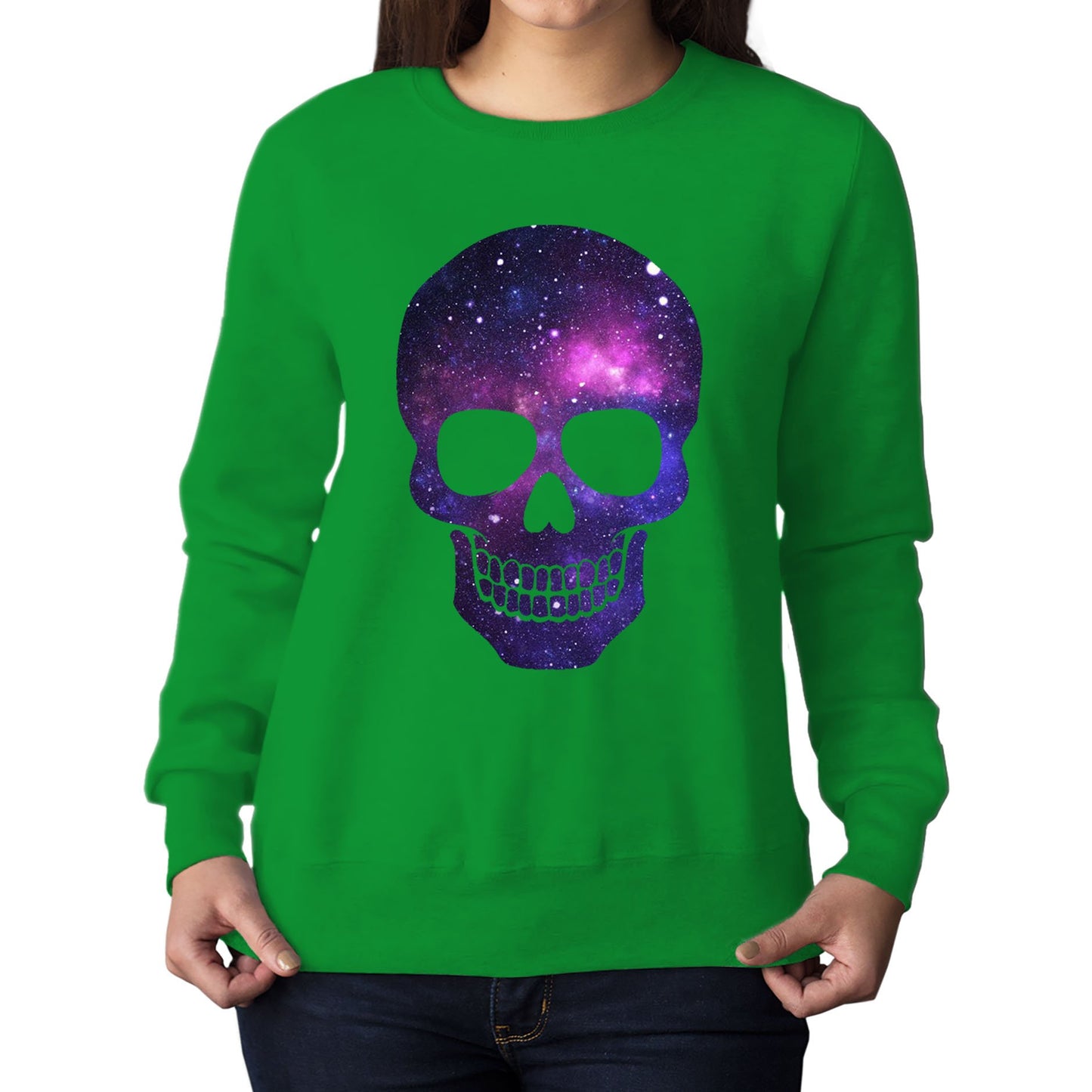 Galaxy Skull Womens Sweatshirt