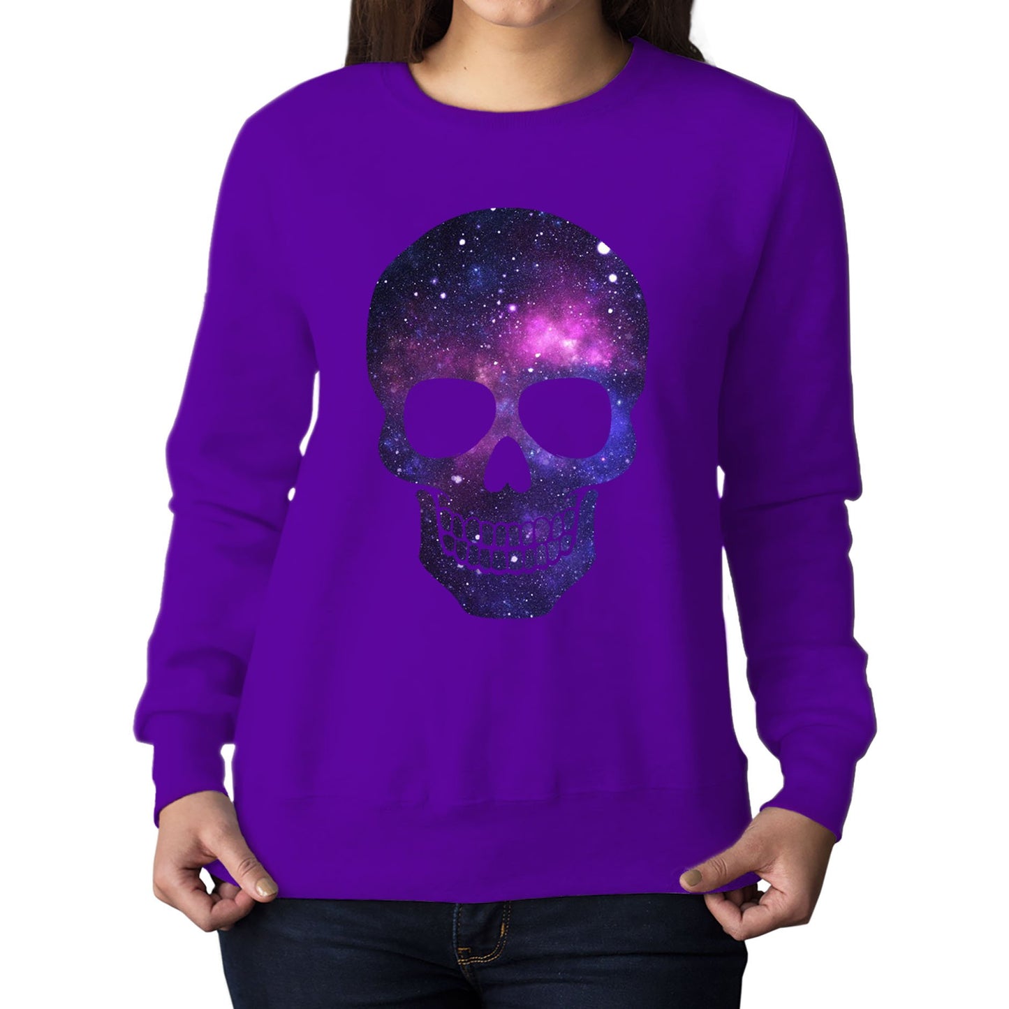 Galaxy Skull Womens Sweatshirt