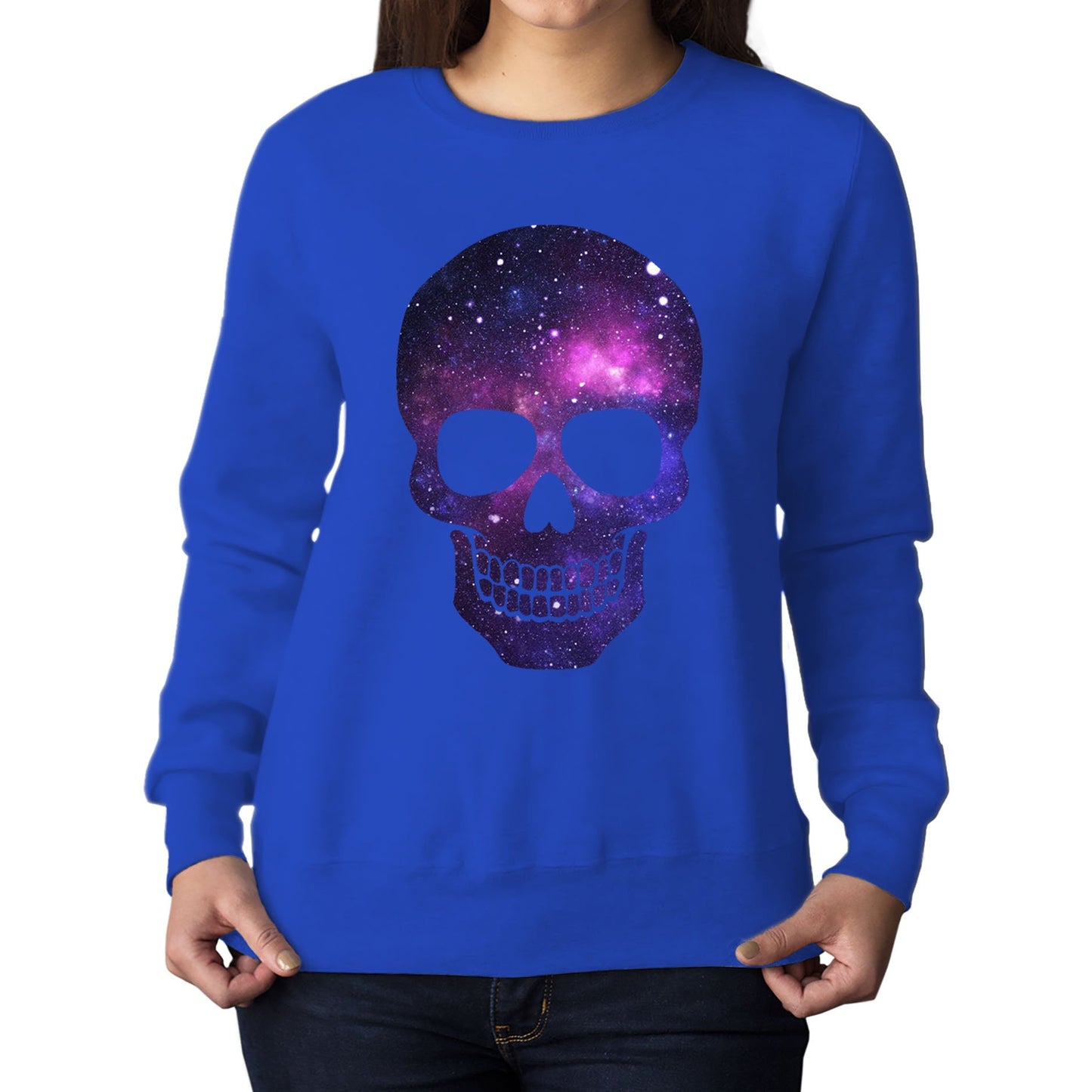 Galaxy Skull Womens Sweatshirt