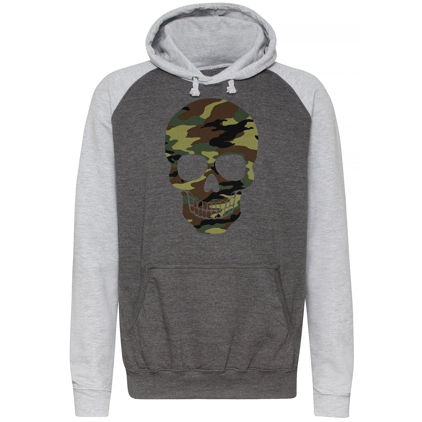 Forest Camo Skull Baseball Hoodie