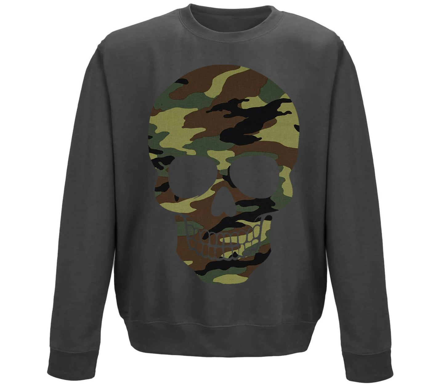 Forest Camo Skull Childrens Sweatshirt