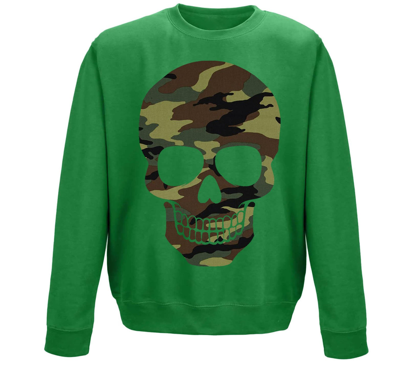 Forest Camo Skull Childrens Sweatshirt