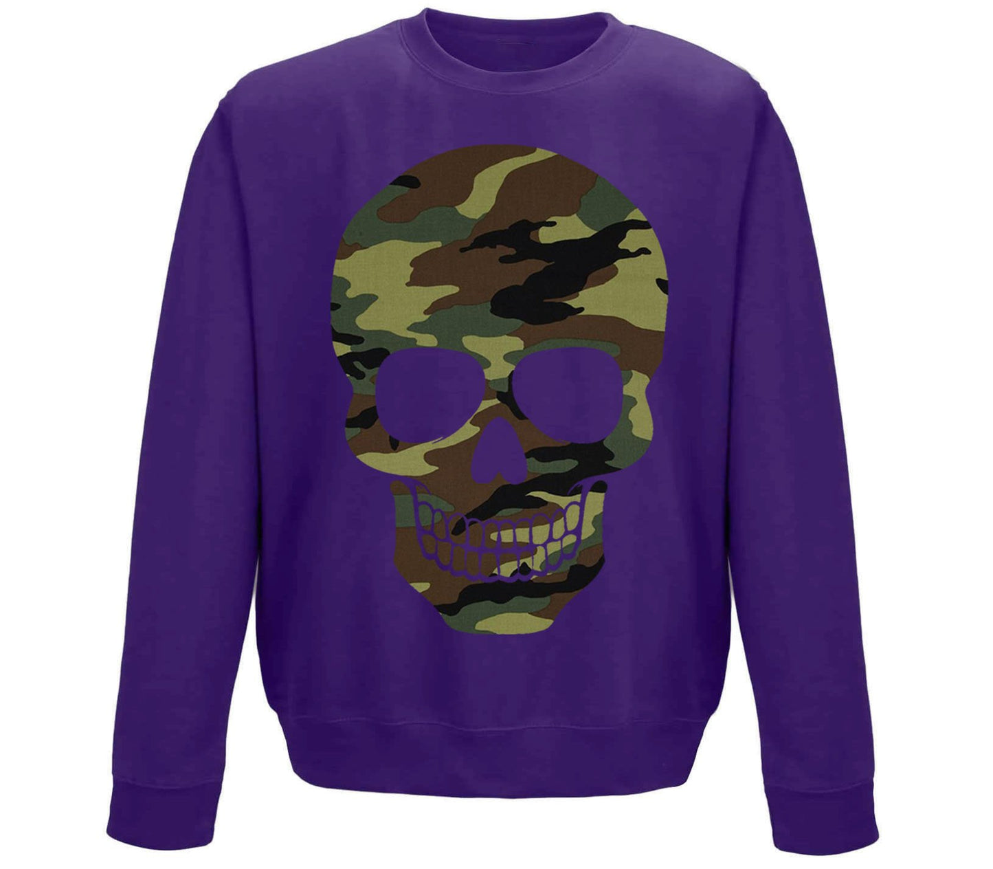 Forest Camo Skull Childrens Sweatshirt