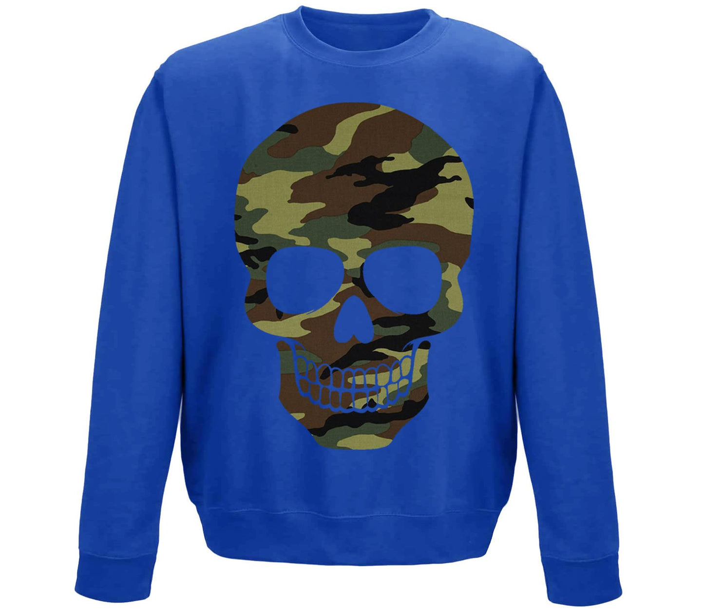 Forest Camo Skull Childrens Sweatshirt