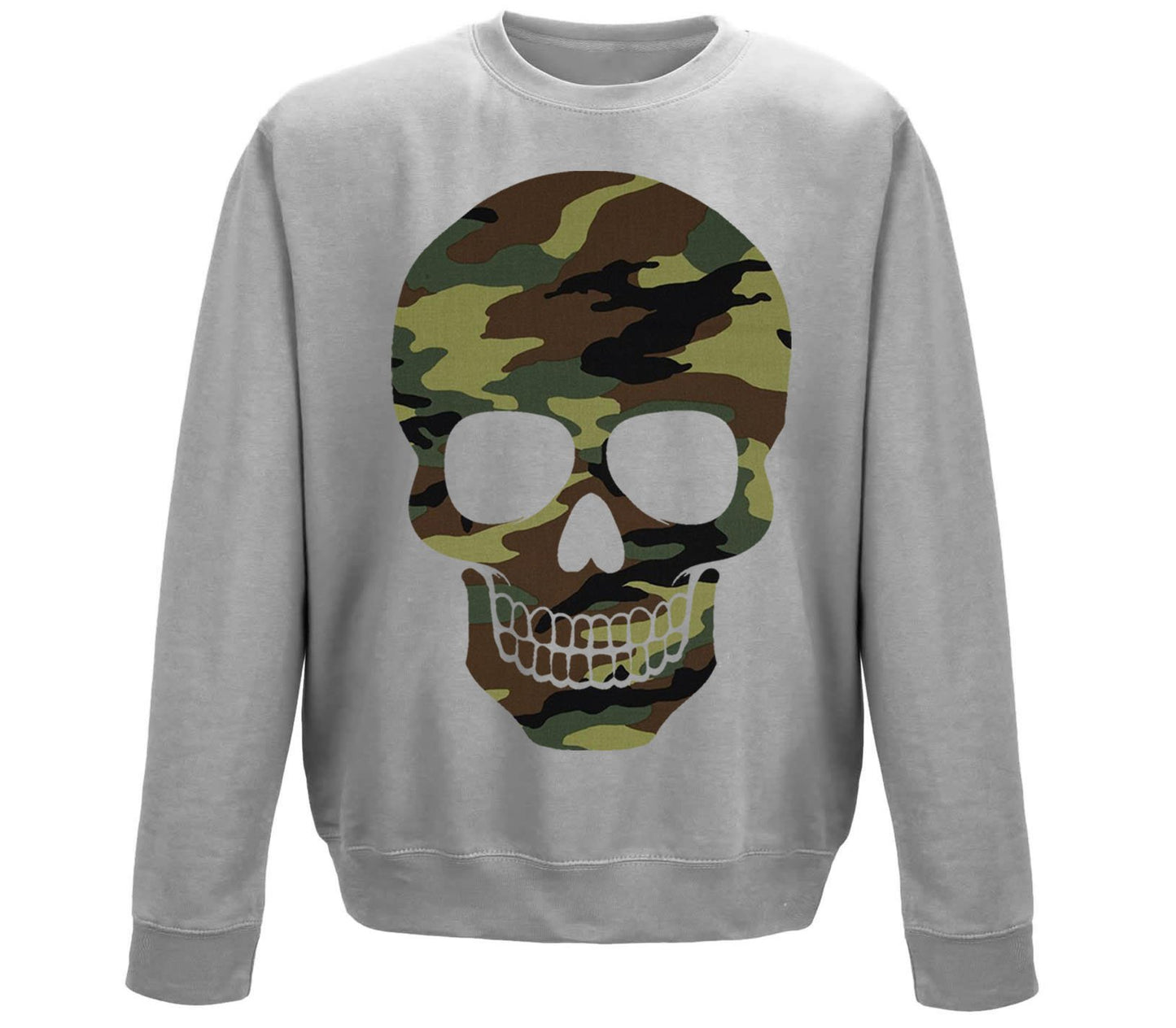 Forest Camo Skull Childrens Sweatshirt