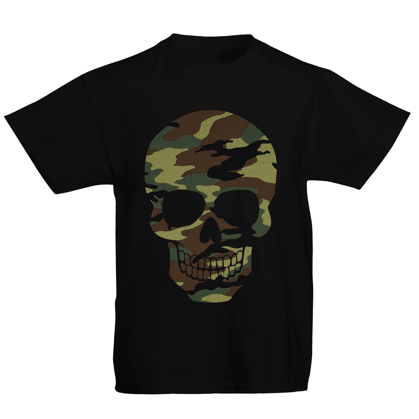 Forest Camo Skull Kids T-shirt