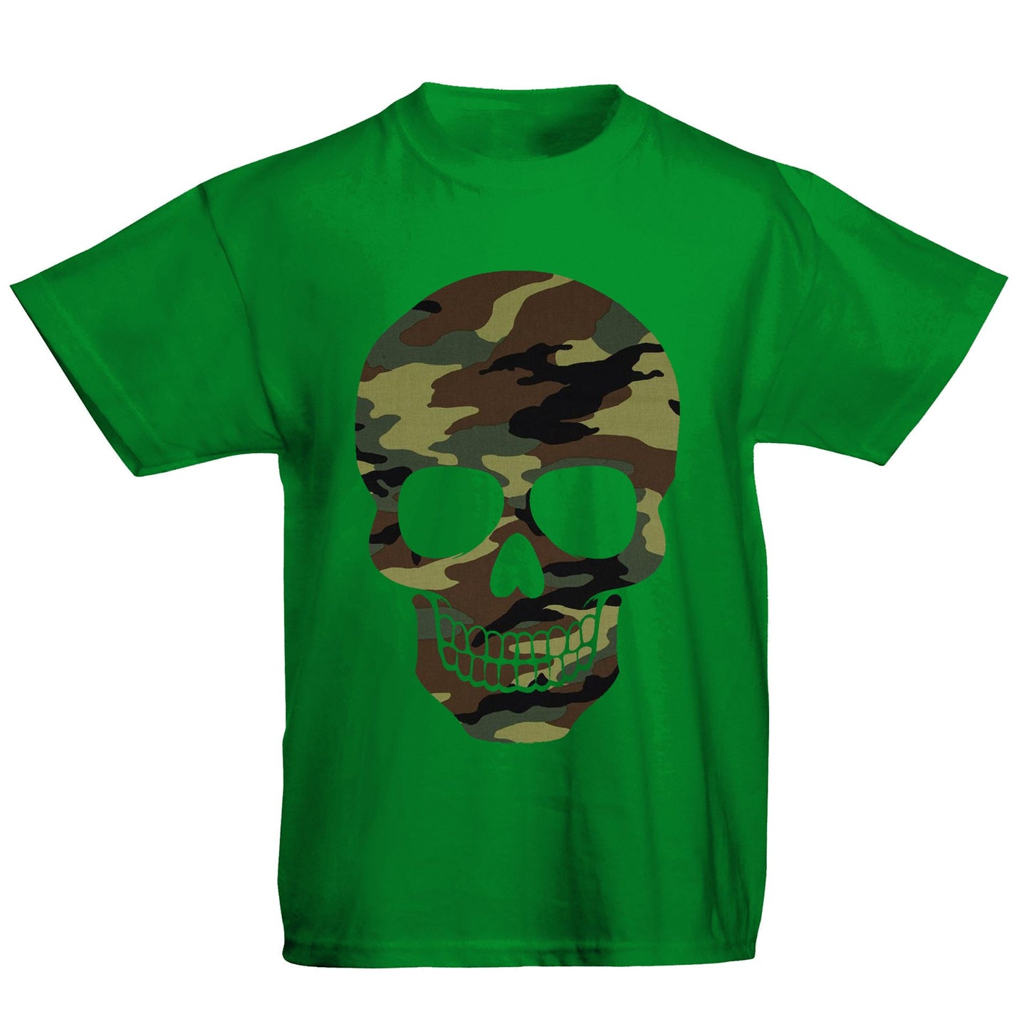 Forest Camo Skull Kids T-shirt