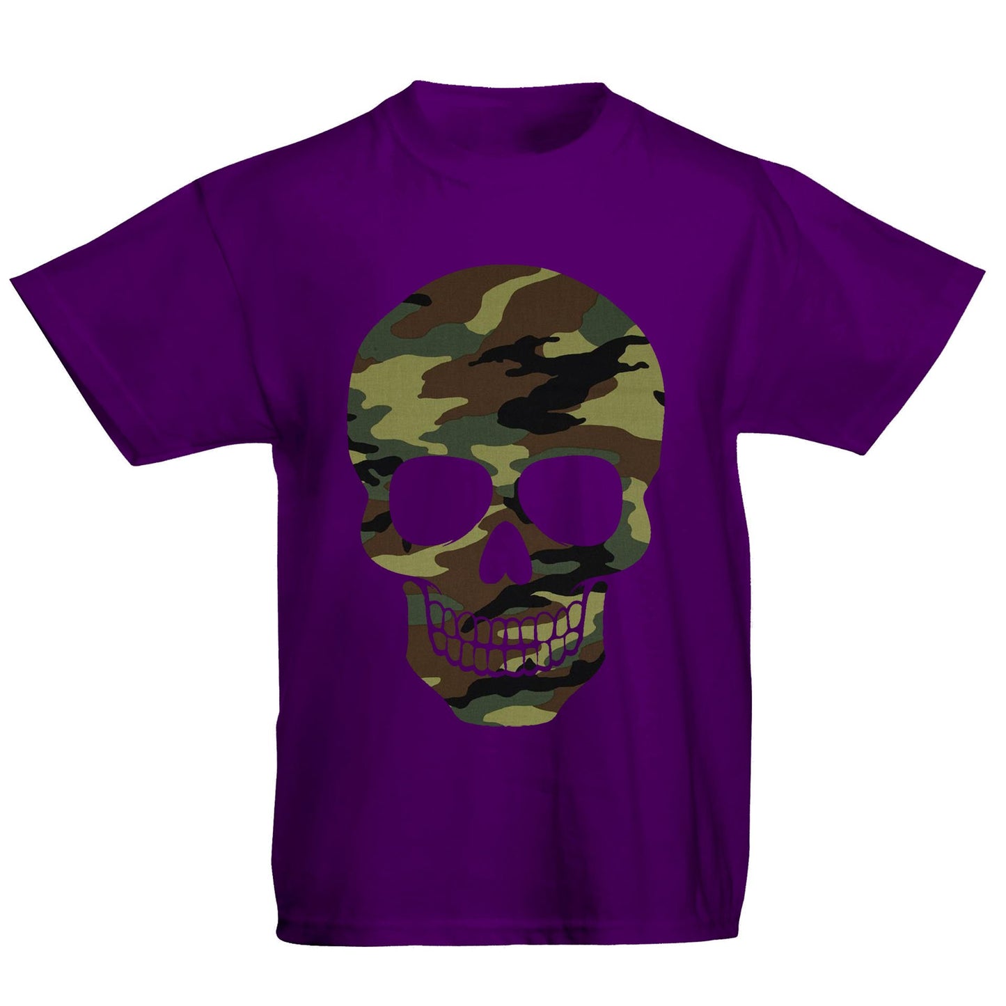 Forest Camo Skull Kids T-shirt