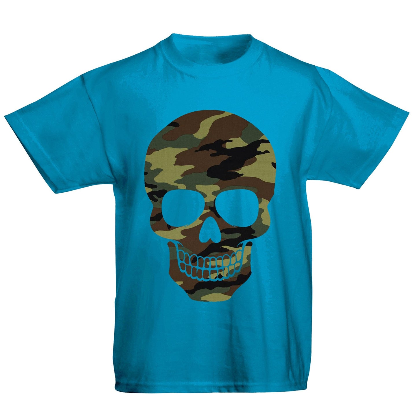 Forest Camo Skull Kids T-shirt