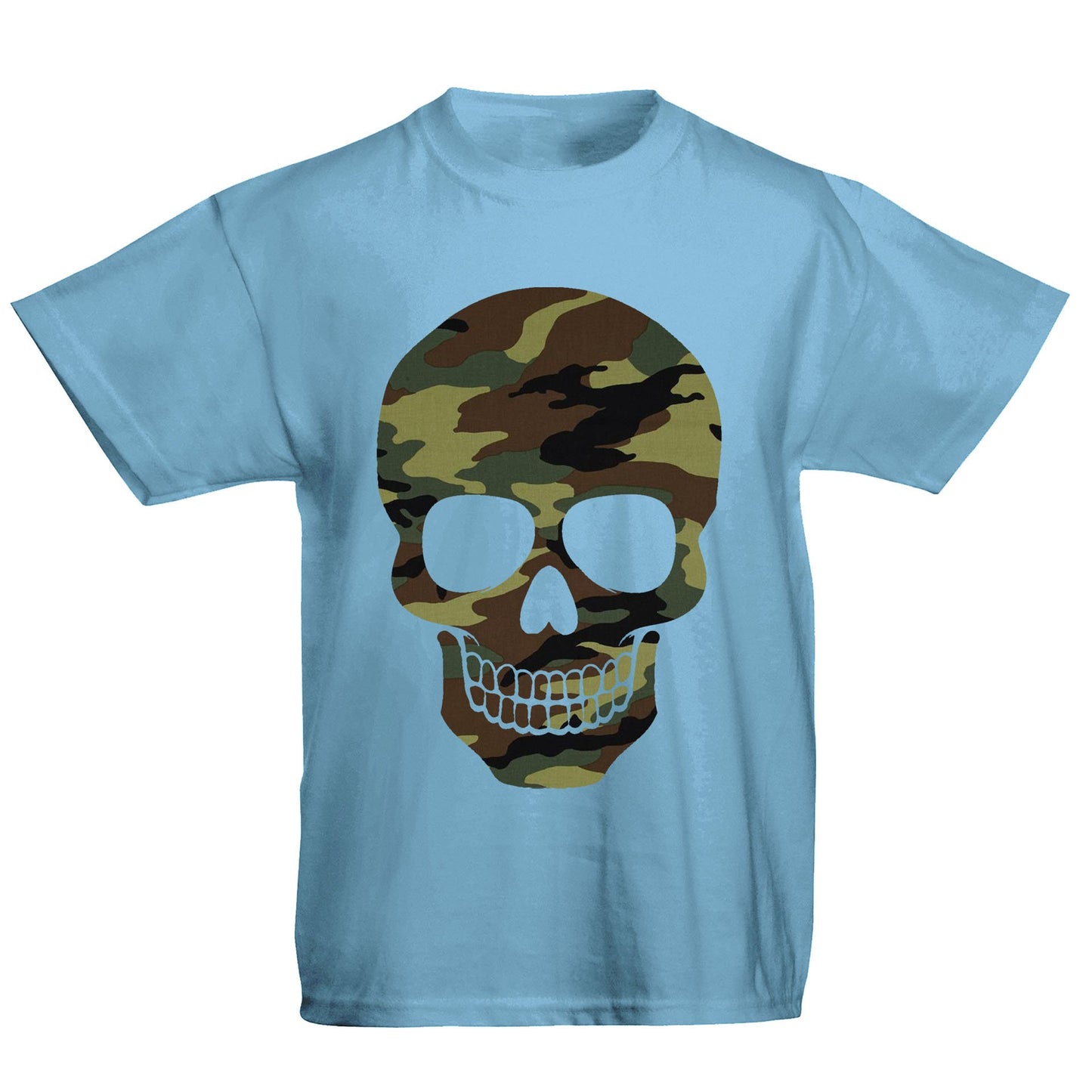 Forest Camo Skull Kids T-shirt