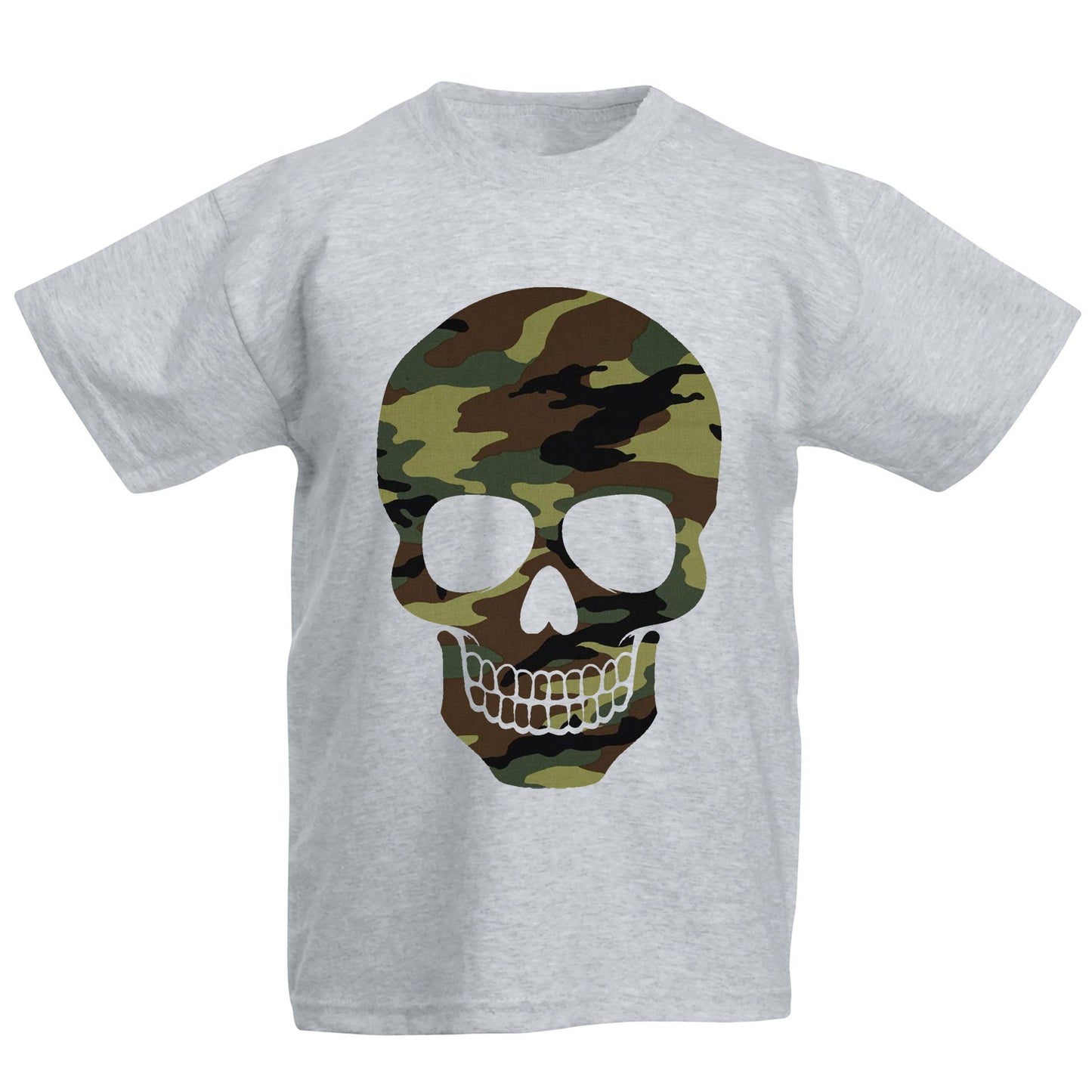 Forest Camo Skull Kids T-shirt