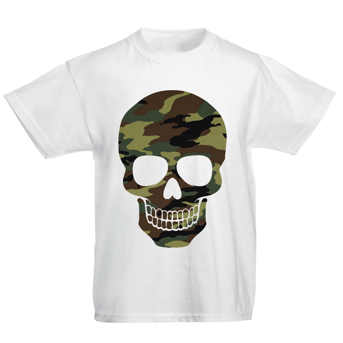 Forest Camo Skull Kids T-shirt