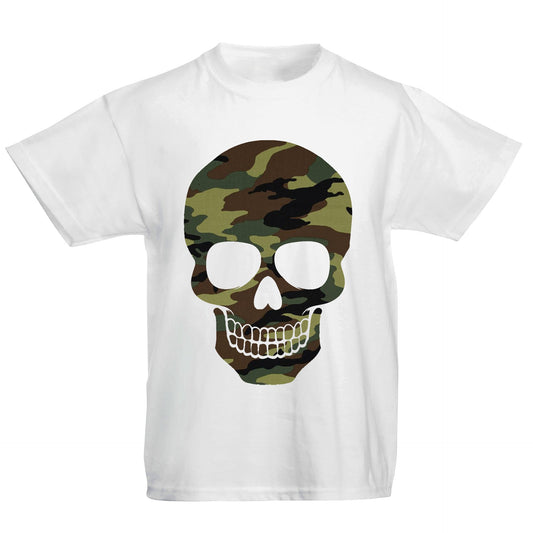 Forest Camo Skull Kids T-shirt