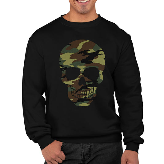 Forest Camo Skull Mens Sweatshirt