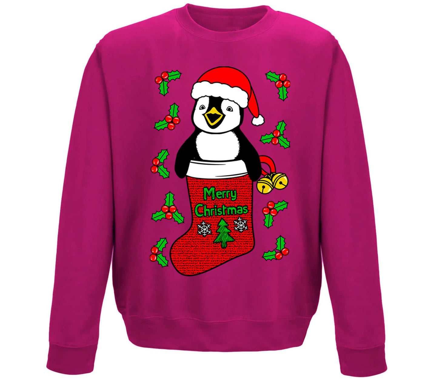 Santa Penguin Christmas Childrens Sweatshirt
