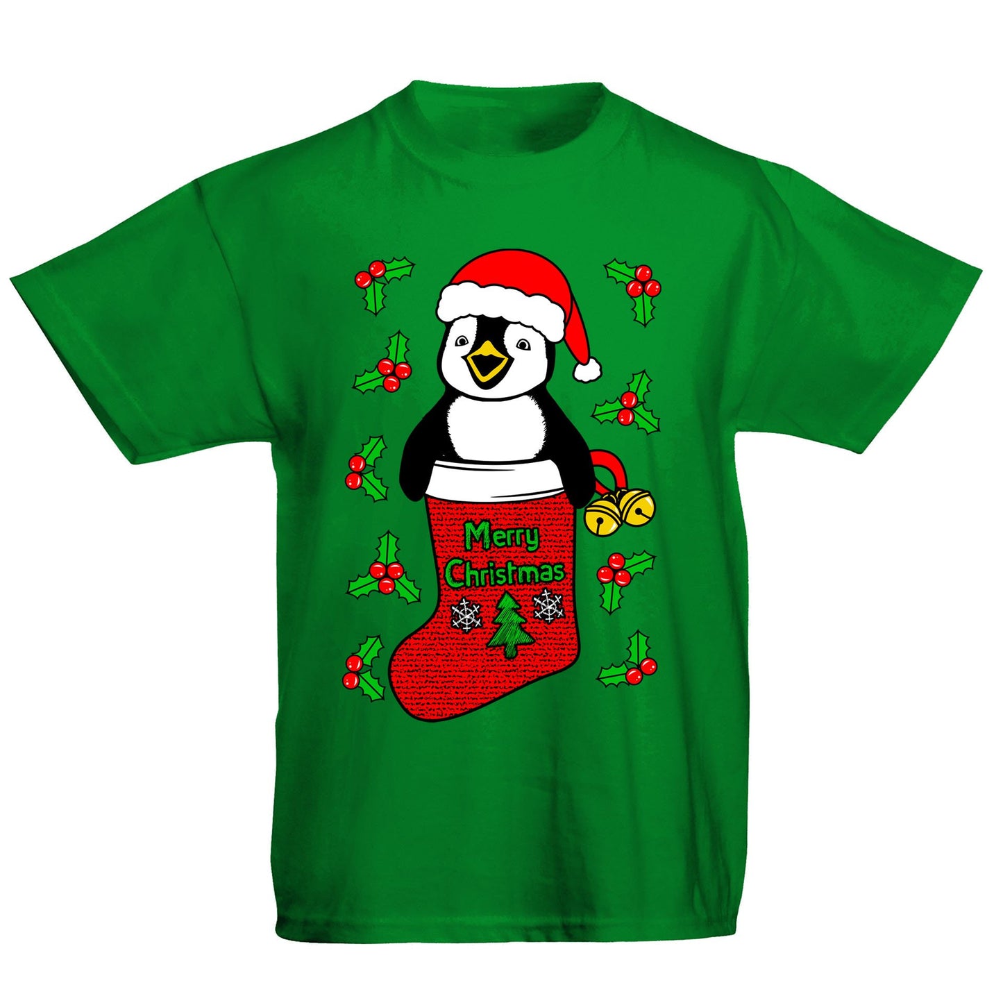 Santa Penguin Christmas Kids T-shirt