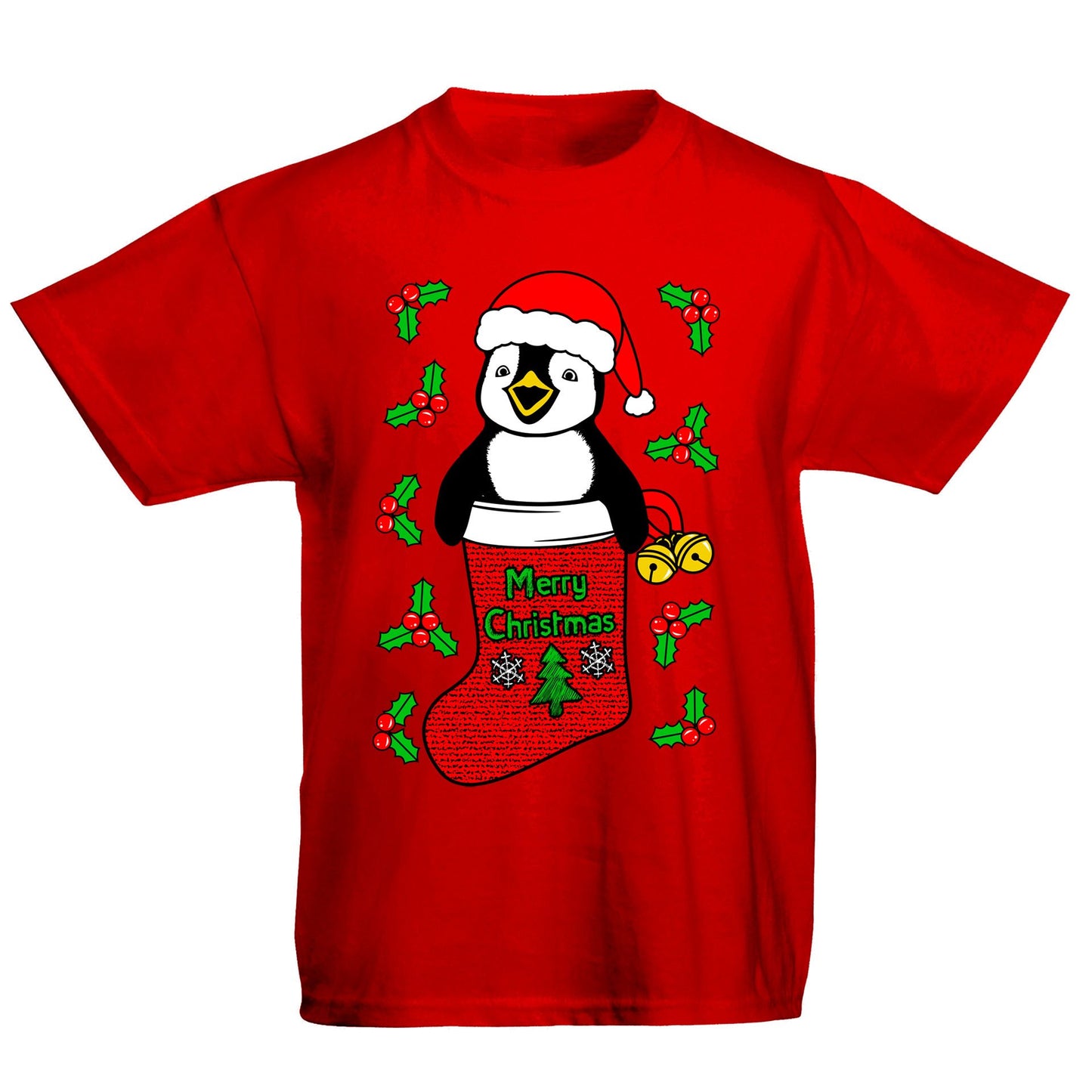 Santa Penguin Christmas Kids T-shirt