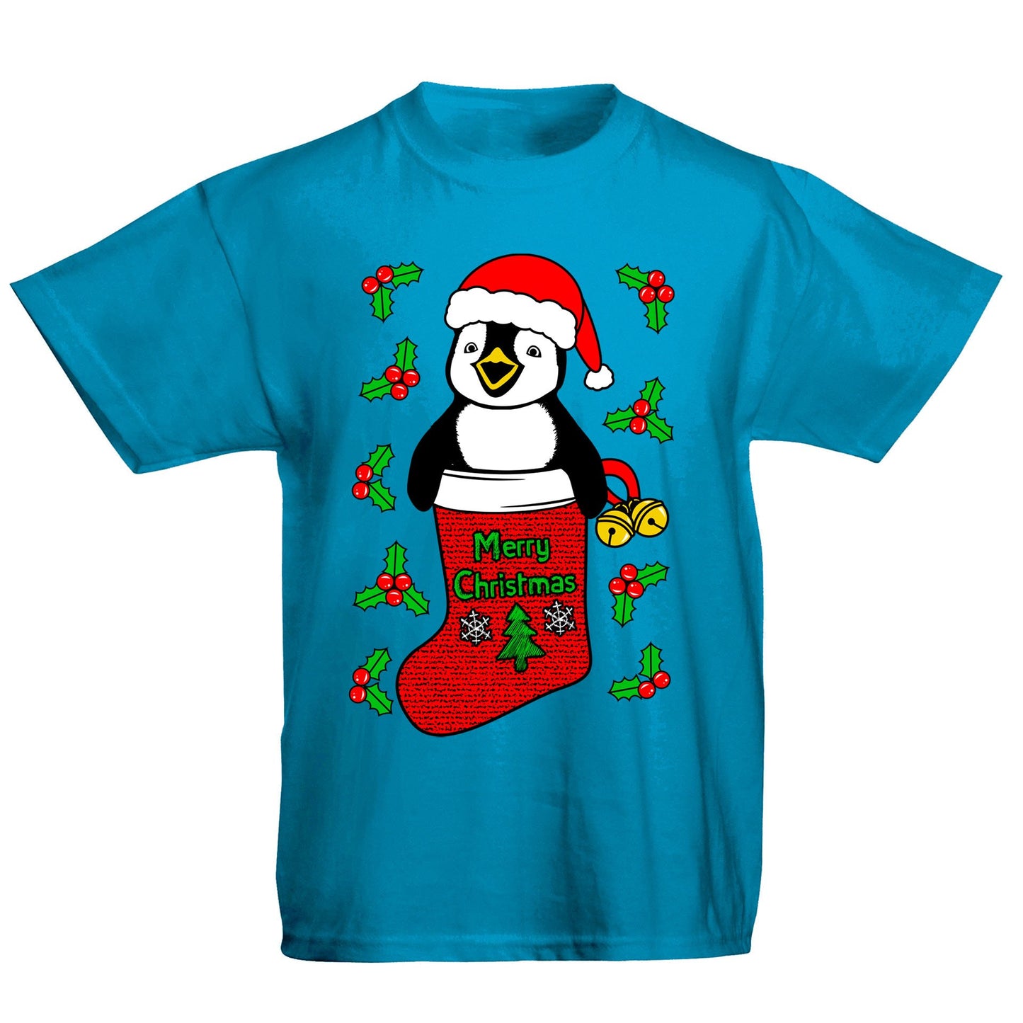 Santa Penguin Christmas Kids T-shirt