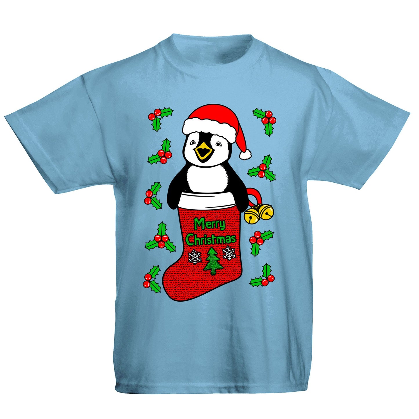 Santa Penguin Christmas Kids T-shirt