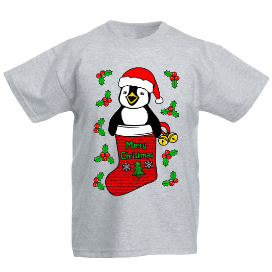 Santa Penguin Christmas Kids T-shirt