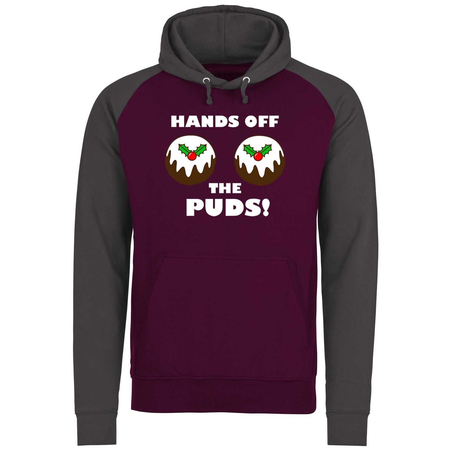 Hands Off The Puds Funny Christmas Baseball Hoodie