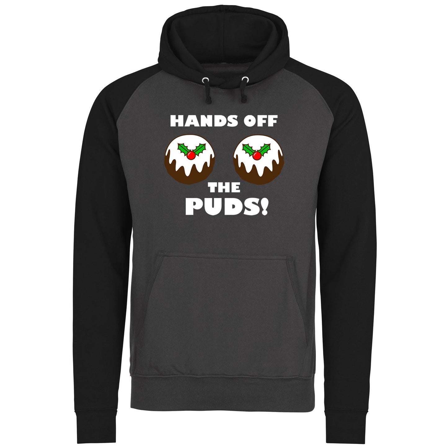 Hands Off The Puds Funny Christmas Baseball Hoodie