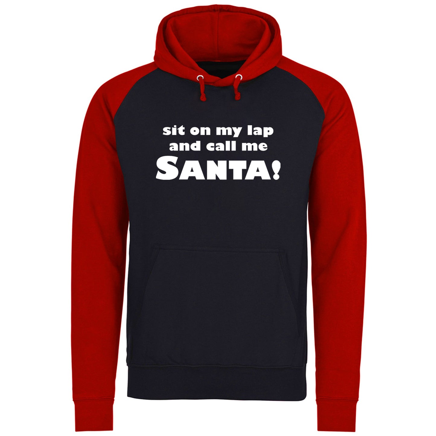 Sit On My Lap Funny Christmas Baseball Hoodie