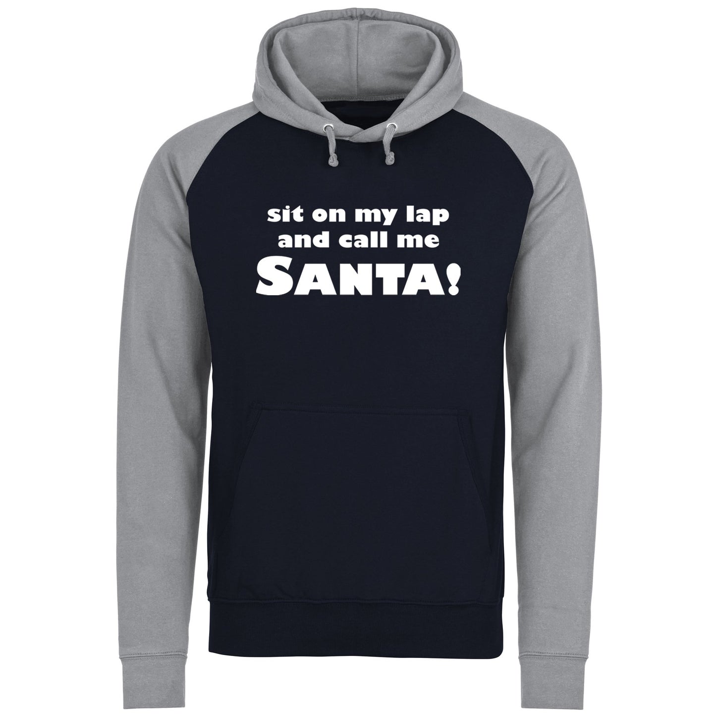 Sit On My Lap Funny Christmas Baseball Hoodie