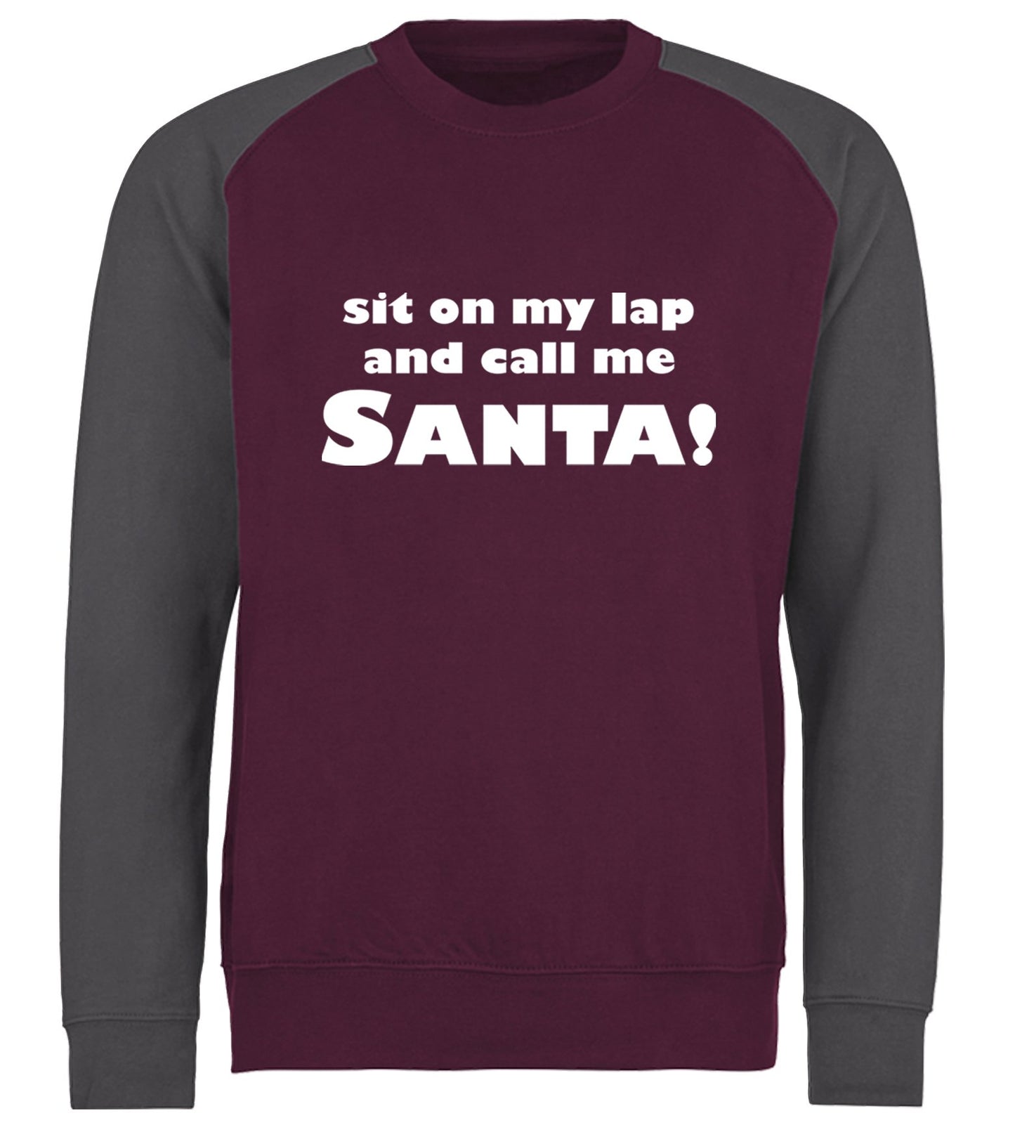 Sit On My Lap Funny Christmas Baseball Sweatshirt