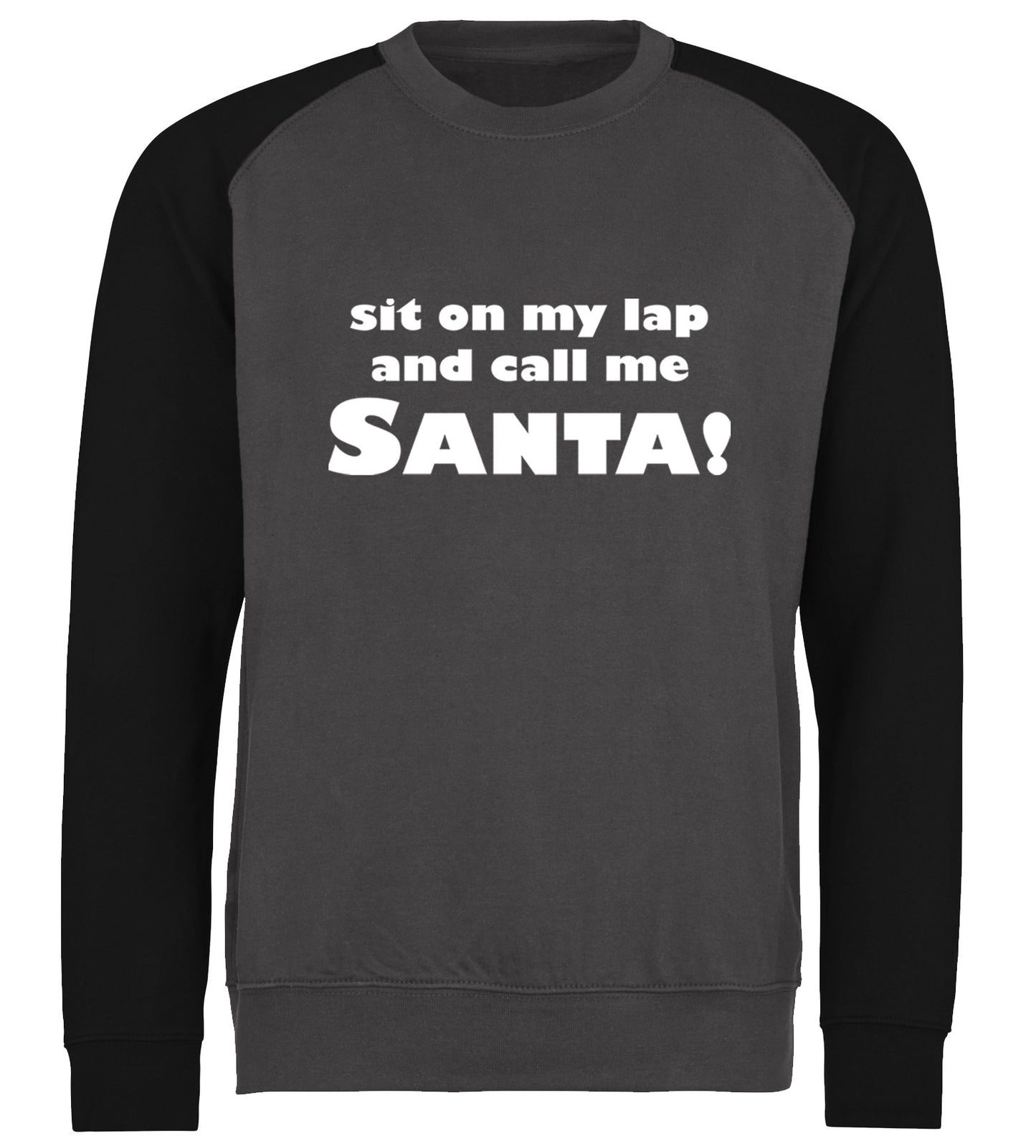 Sit On My Lap Funny Christmas Baseball Sweatshirt