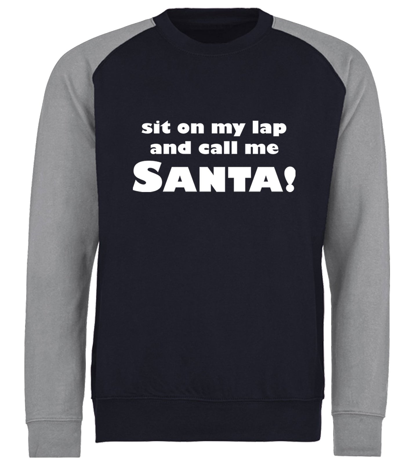 Sit On My Lap Funny Christmas Baseball Sweatshirt