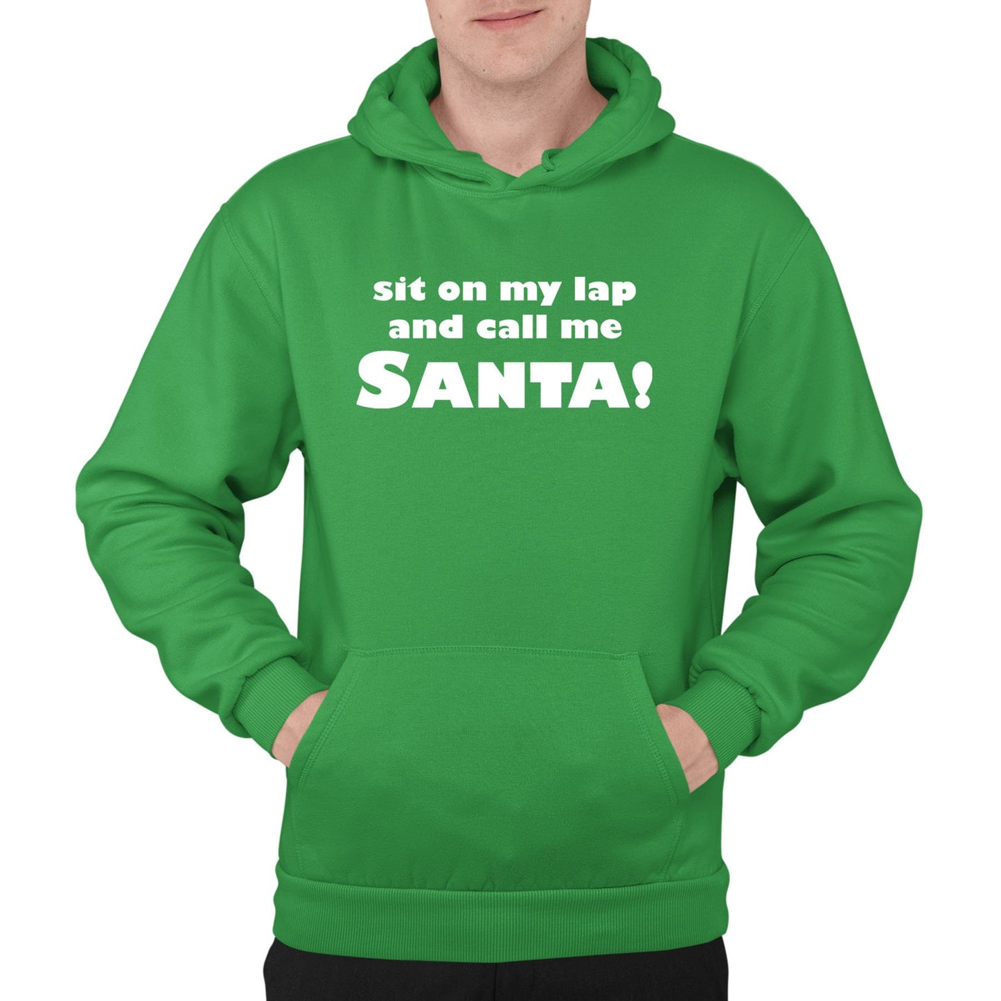 Sit On My Lap Funny Christmas Mens Pullover Hoodie