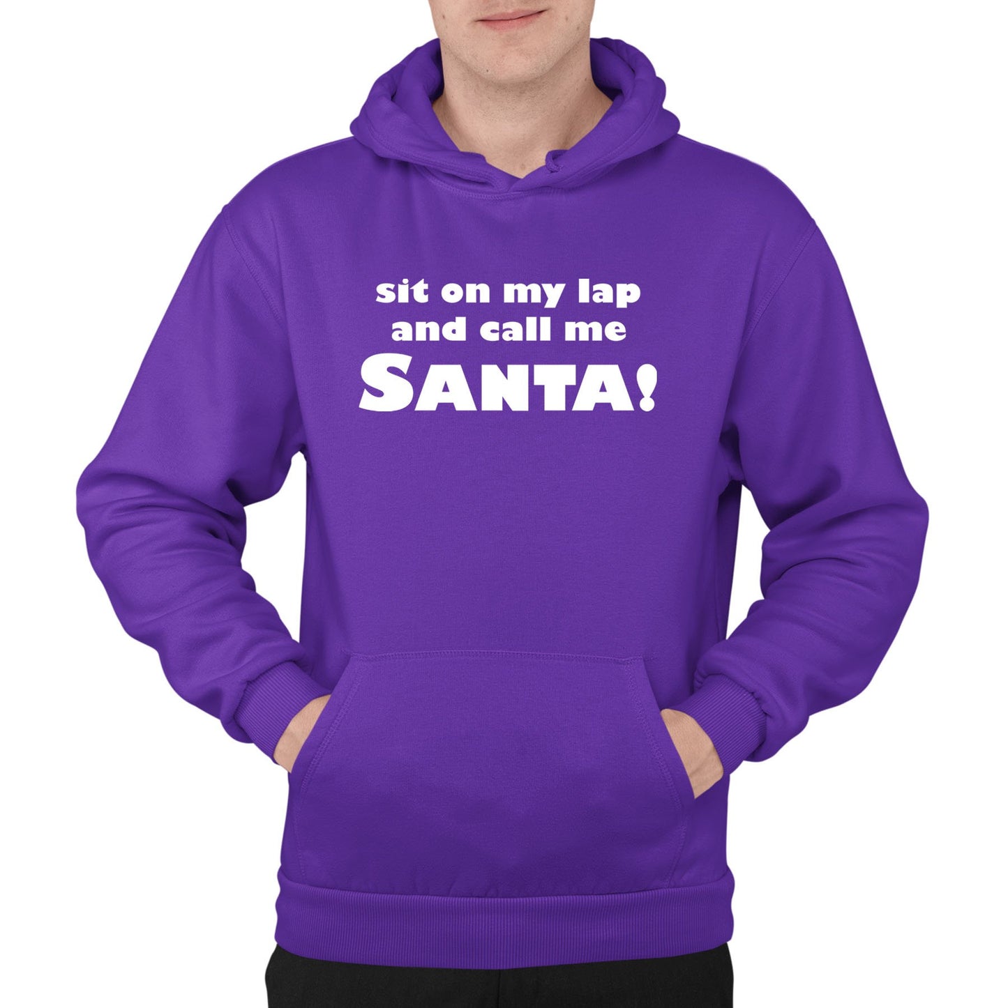 Sit On My Lap Funny Christmas Mens Pullover Hoodie