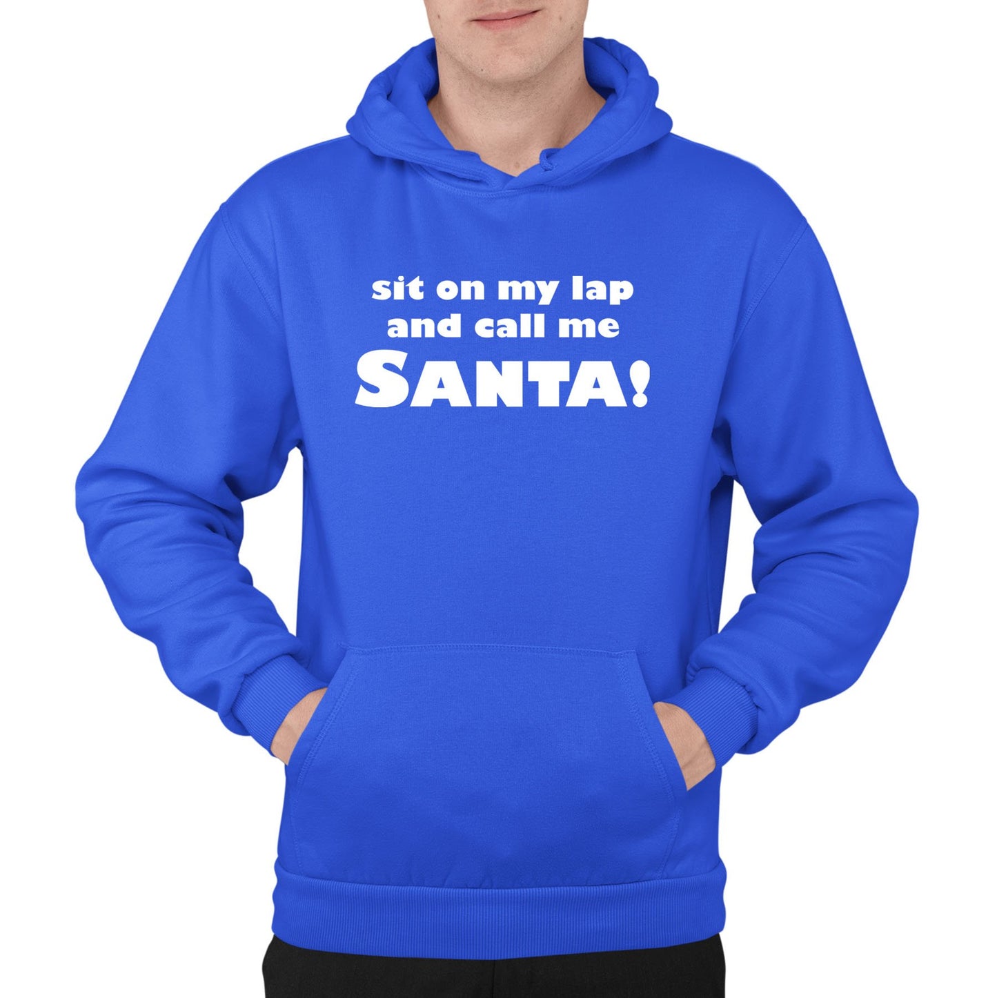 Sit On My Lap Funny Christmas Mens Pullover Hoodie