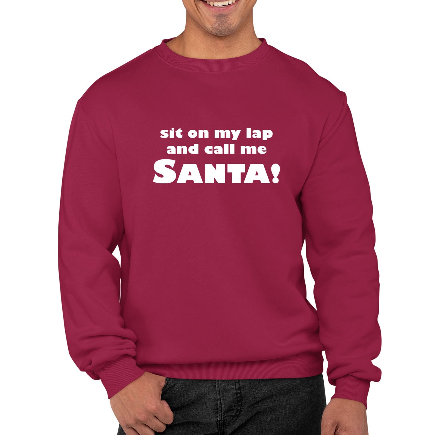 Sit On My Lap Funny Christmas Mens Sweatshirt