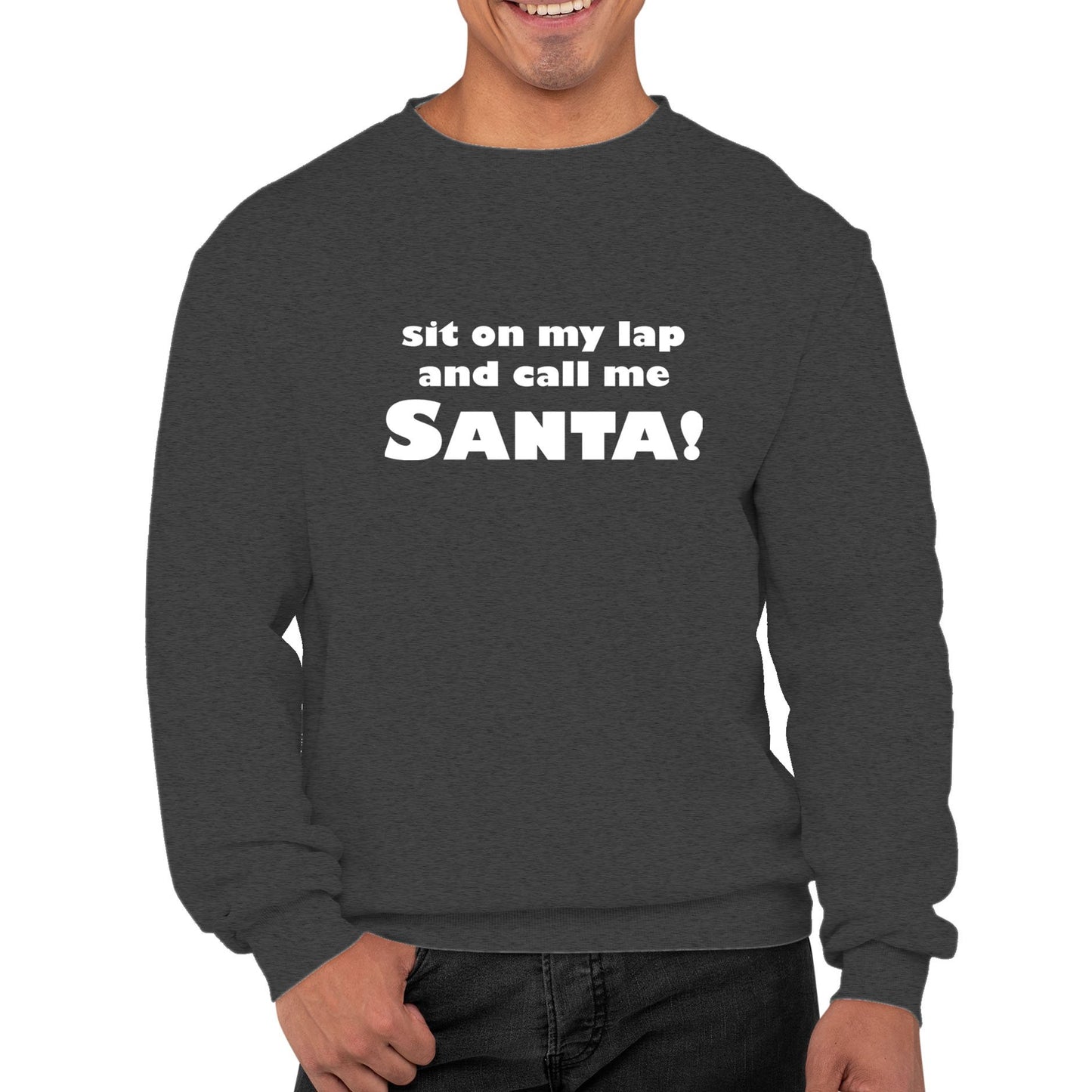 Sit On My Lap Funny Christmas Mens Sweatshirt