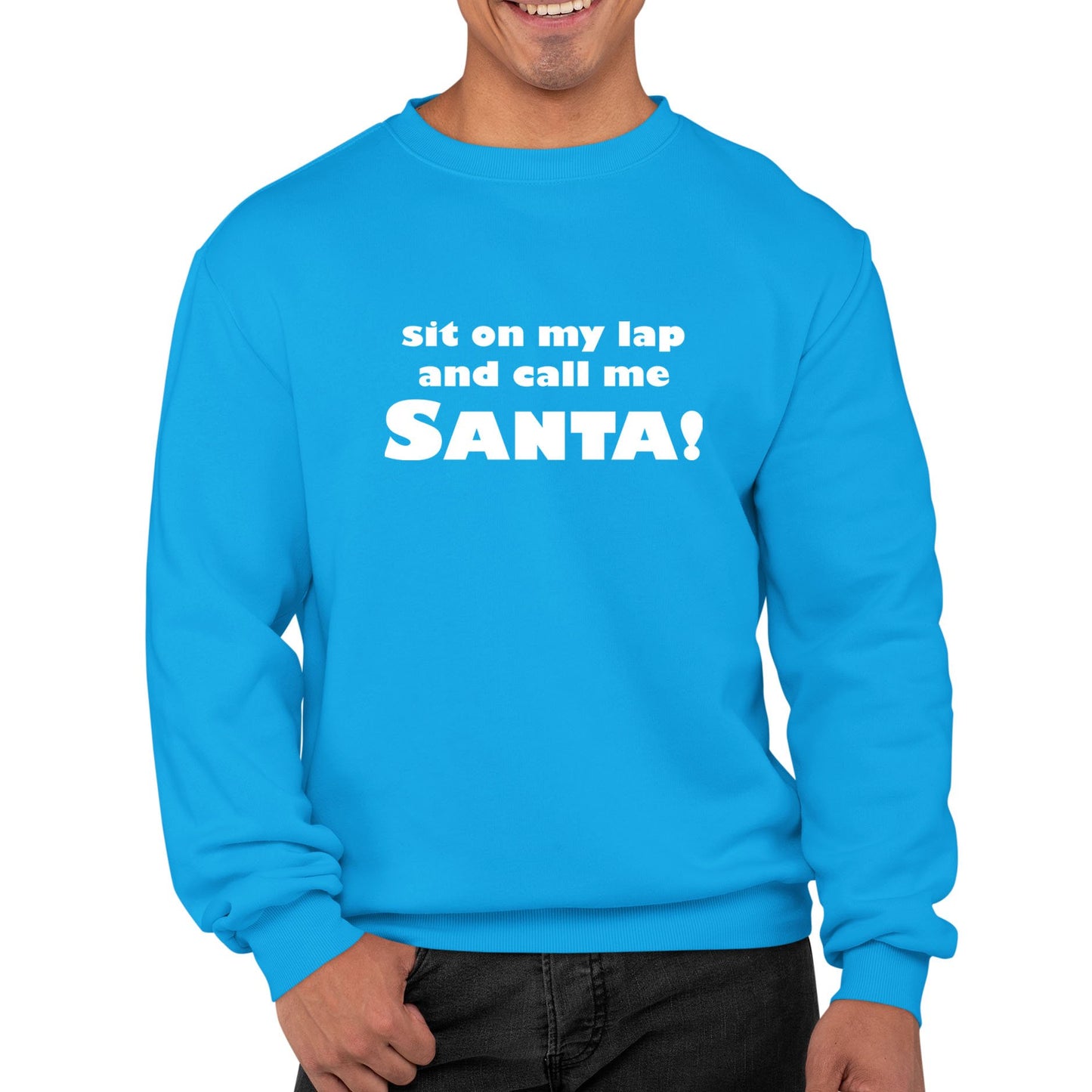 Sit On My Lap Funny Christmas Mens Sweatshirt