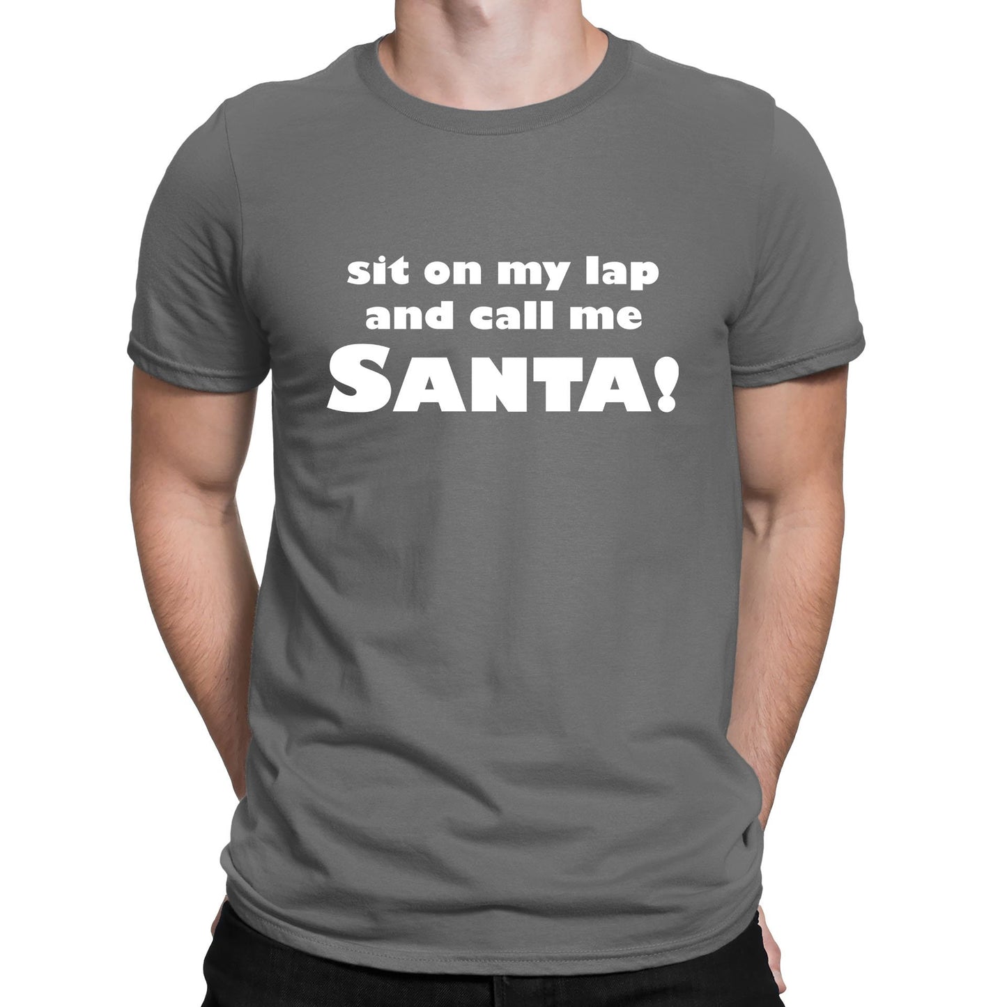 Sit On My Lap Funny Christmas Mens T-shirt