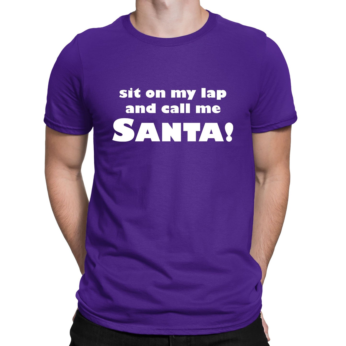 Sit On My Lap Funny Christmas Mens T-shirt