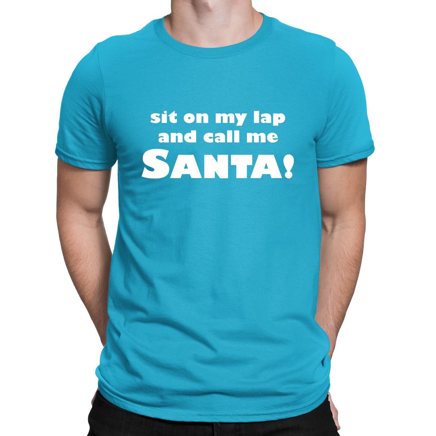 Sit On My Lap Funny Christmas Mens T-shirt