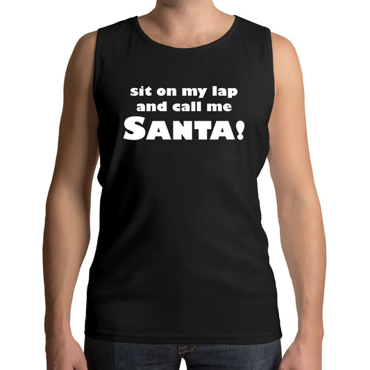 Sit On My Lap Funny Christmas Mens Vest